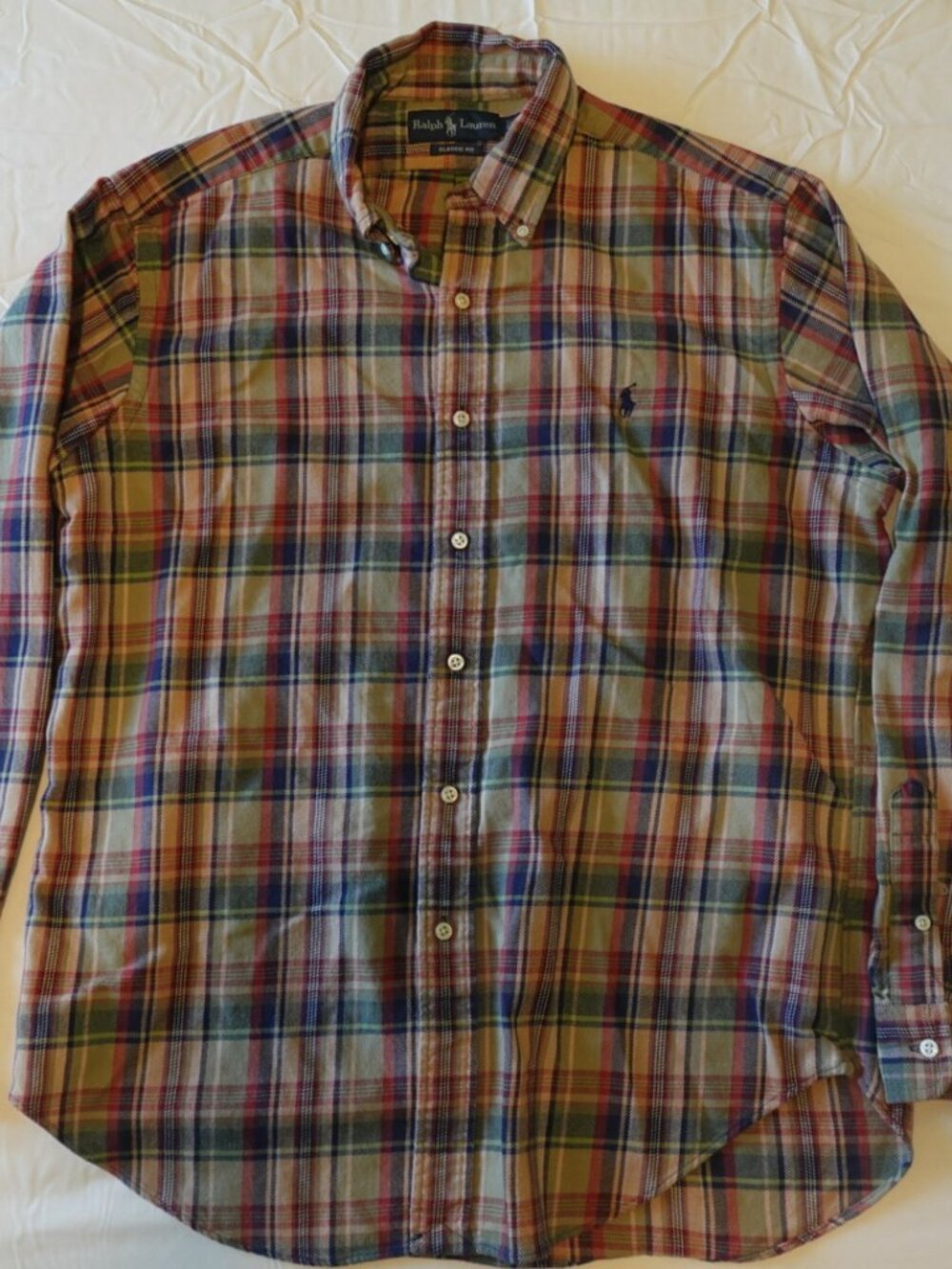Mens, Polo Ralph Lauren casual, multi color button down shirt